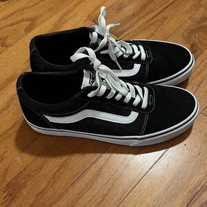 Vans Black and White Old Skool Low-Top Sneakers